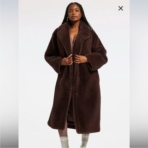 Stand Studio Maria Brown Faux Fur Coat